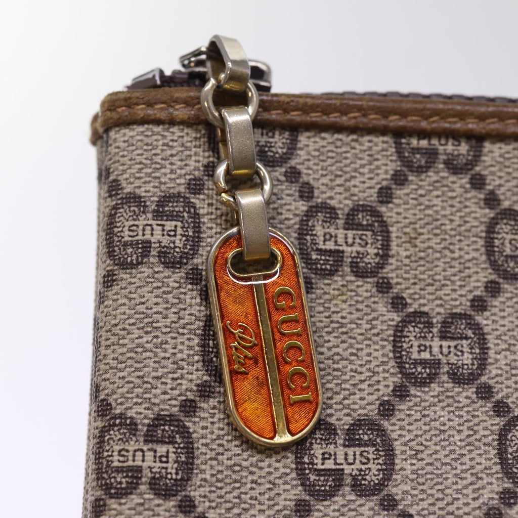 GUCCI GG Plus Supreme Clutch Bag PVC Beige 78609