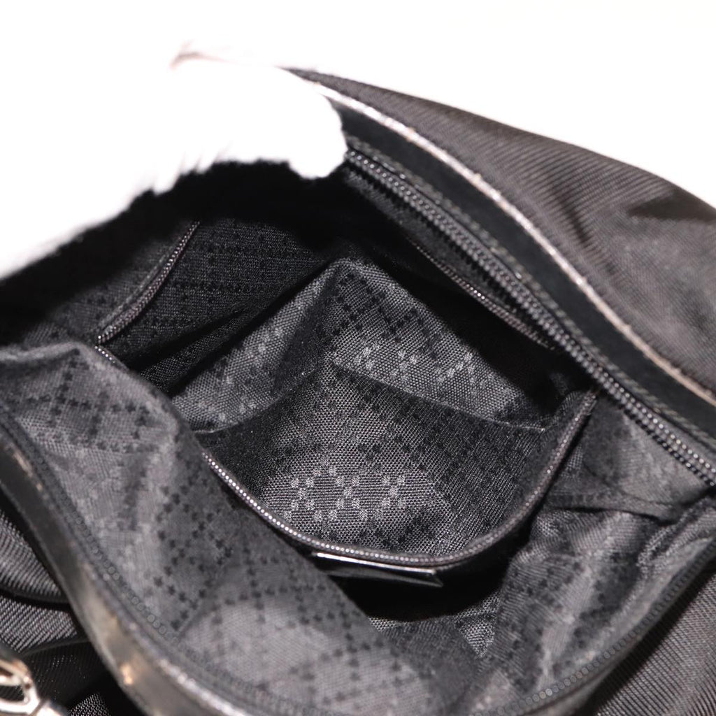 GUCCI Bamboo Hand Bag Nylon Black 000 2058 0531 5 78631
