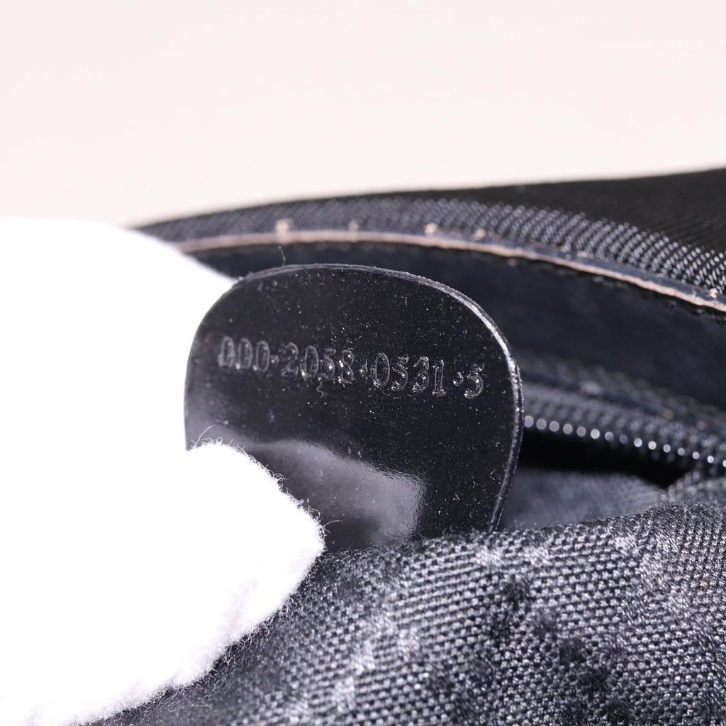 GUCCI Bamboo Hand Bag Nylon Black 000 2058 0531 5 78631
