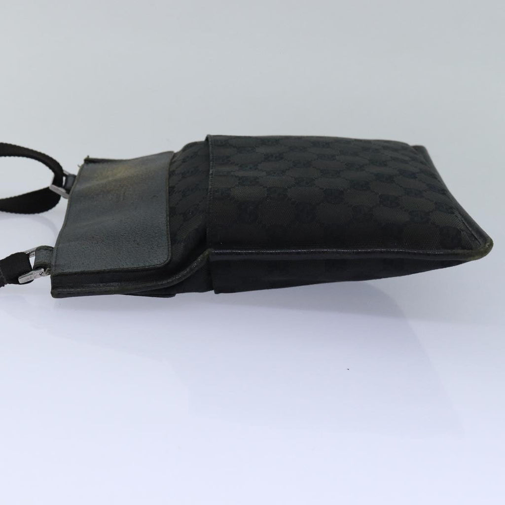 GUCCI GG Canvas Shoulder Bag Black 27639 78640