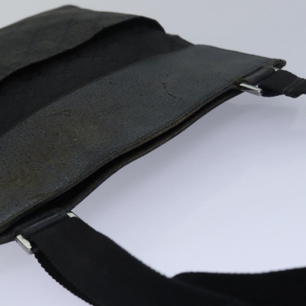 GUCCI GG Canvas Shoulder Bag Black 27639 78640