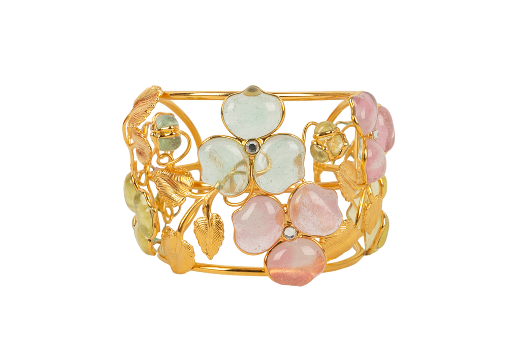 Bracelet manchette fleurs Augustine
