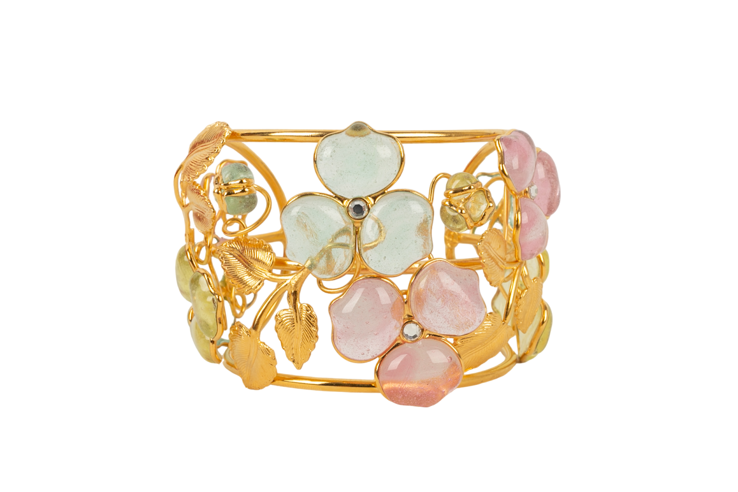 Bracelet manchette fleurs Augustine