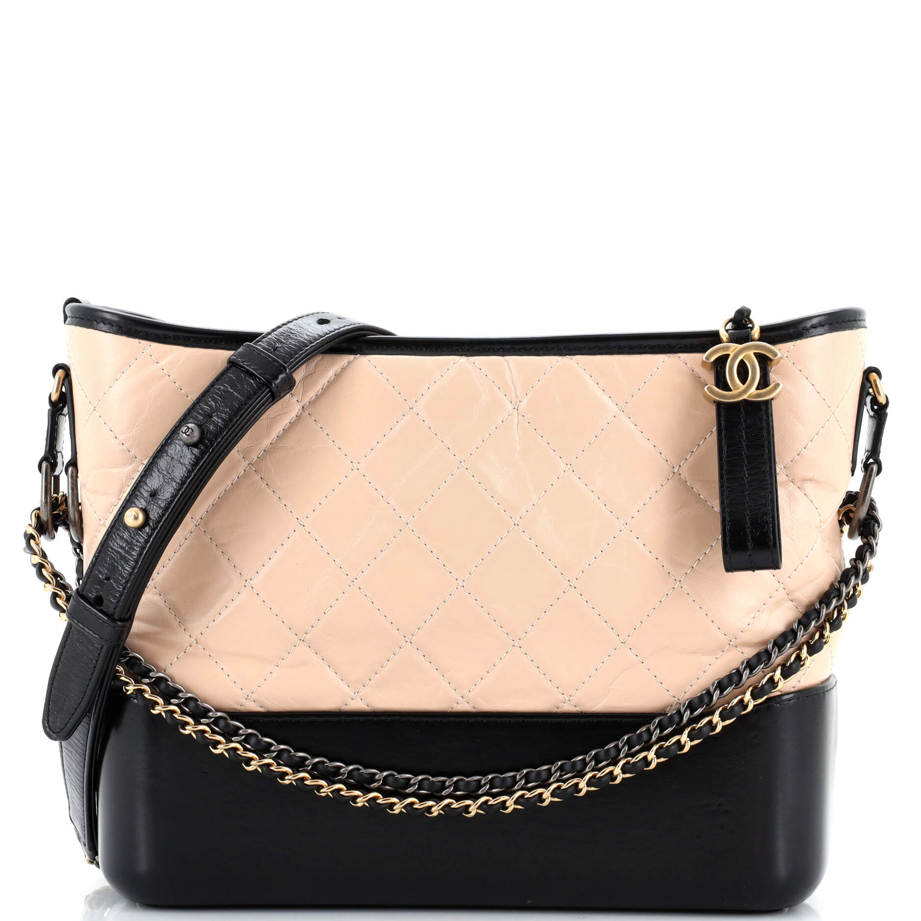 CHANEL Gabrielle Hobo Quilted Aged Calfskin Medium