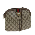 GUCCI Web Sherry Line GG Supreme Shoulder Bag PVC Beige 904 02 047 78759