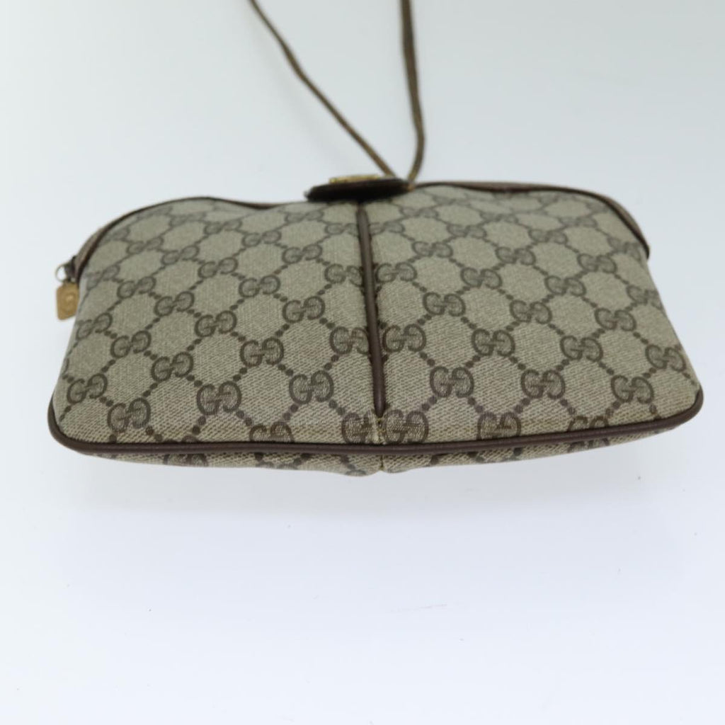 GUCCI Web Sherry Line GG Supreme Shoulder Bag PVC Beige 904 02 047 78759