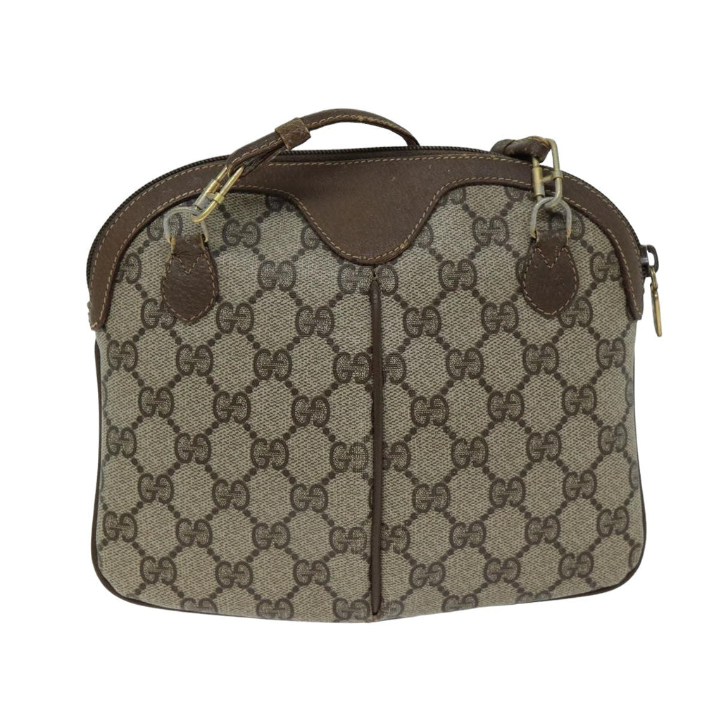 GUCCI Web Sherry Line GG Supreme Shoulder Bag PVC Beige 904 02 047 78759