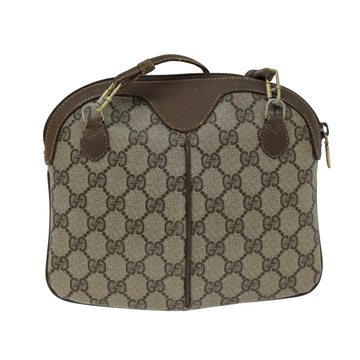 GUCCI Web Sherry Line GG Supreme Shoulder Bag PVC Beige 904 02 047 78759