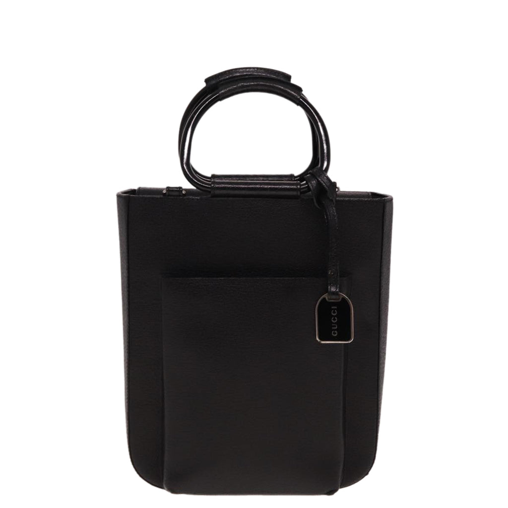 GUCCI Hand Bag Leather 2way Black 002 1118 0463 78761