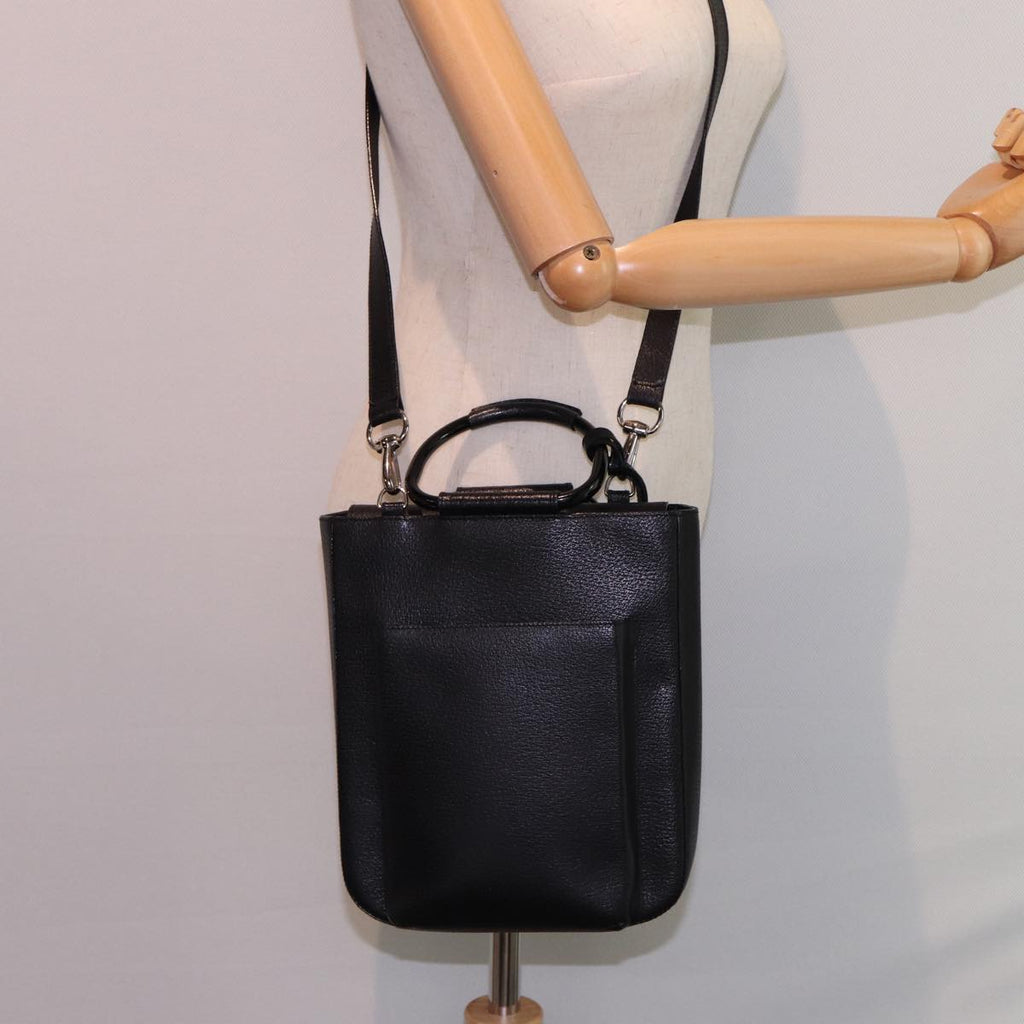 GUCCI Hand Bag Leather 2way Black 002 1118 0463 78761