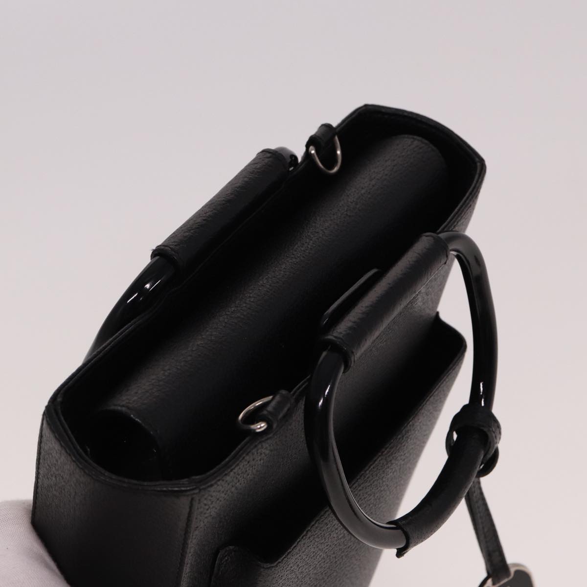 GUCCI Hand Bag Leather 2way Black 002 1118 0463 78761