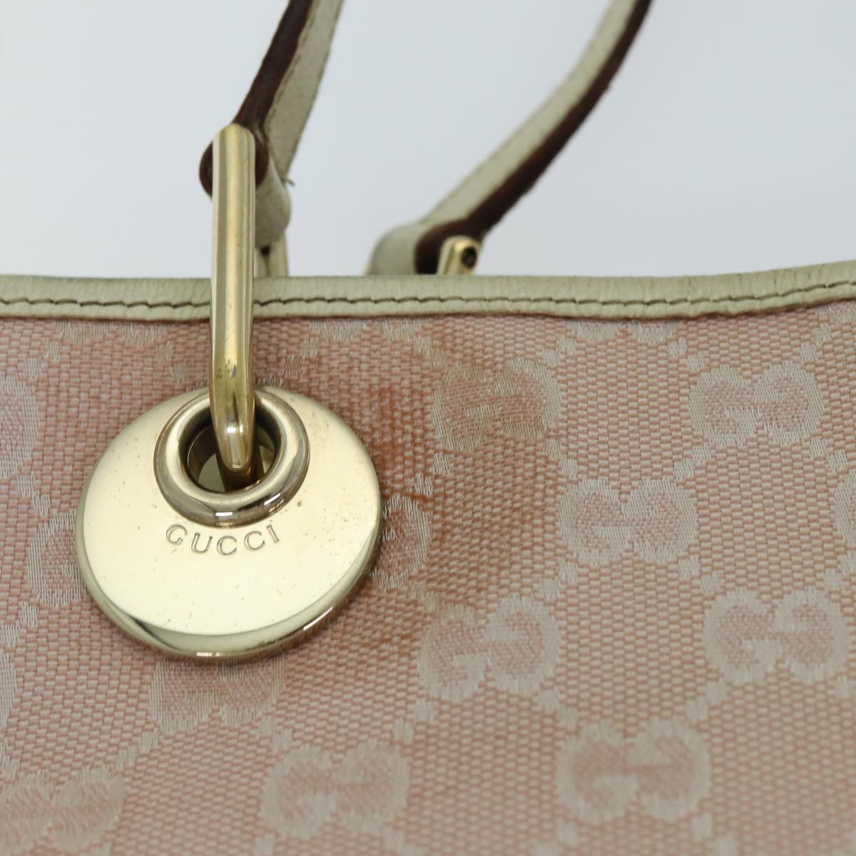 GUCCI GG Canvas Tote Bag Pink 120840 78782