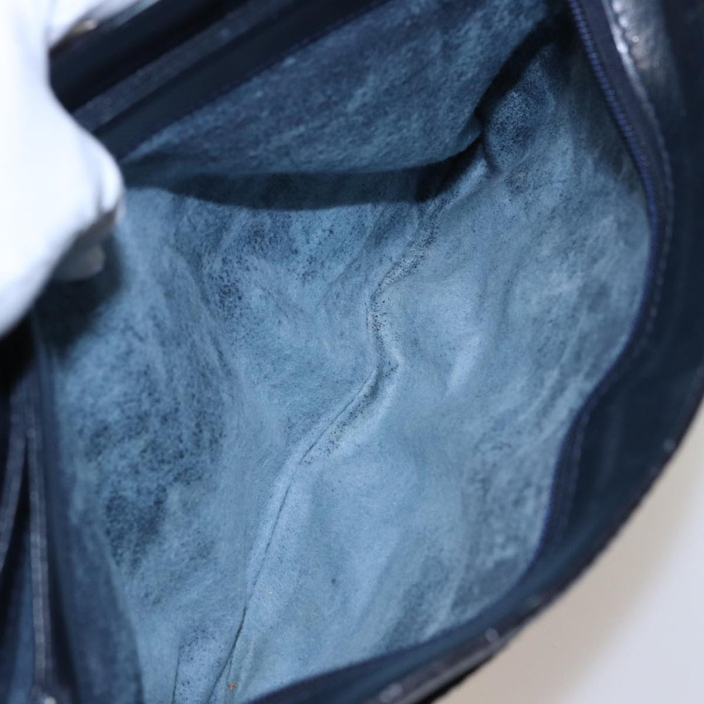 GUCCI GG Supreme Sherry Line Shoulder Bag PVC Leather Navy 010 378 78786