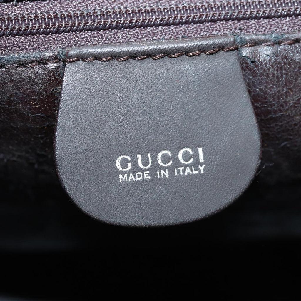 GUCCI Bamboo Hand Bag Suede 2way Brown 001 1705 1638 78790