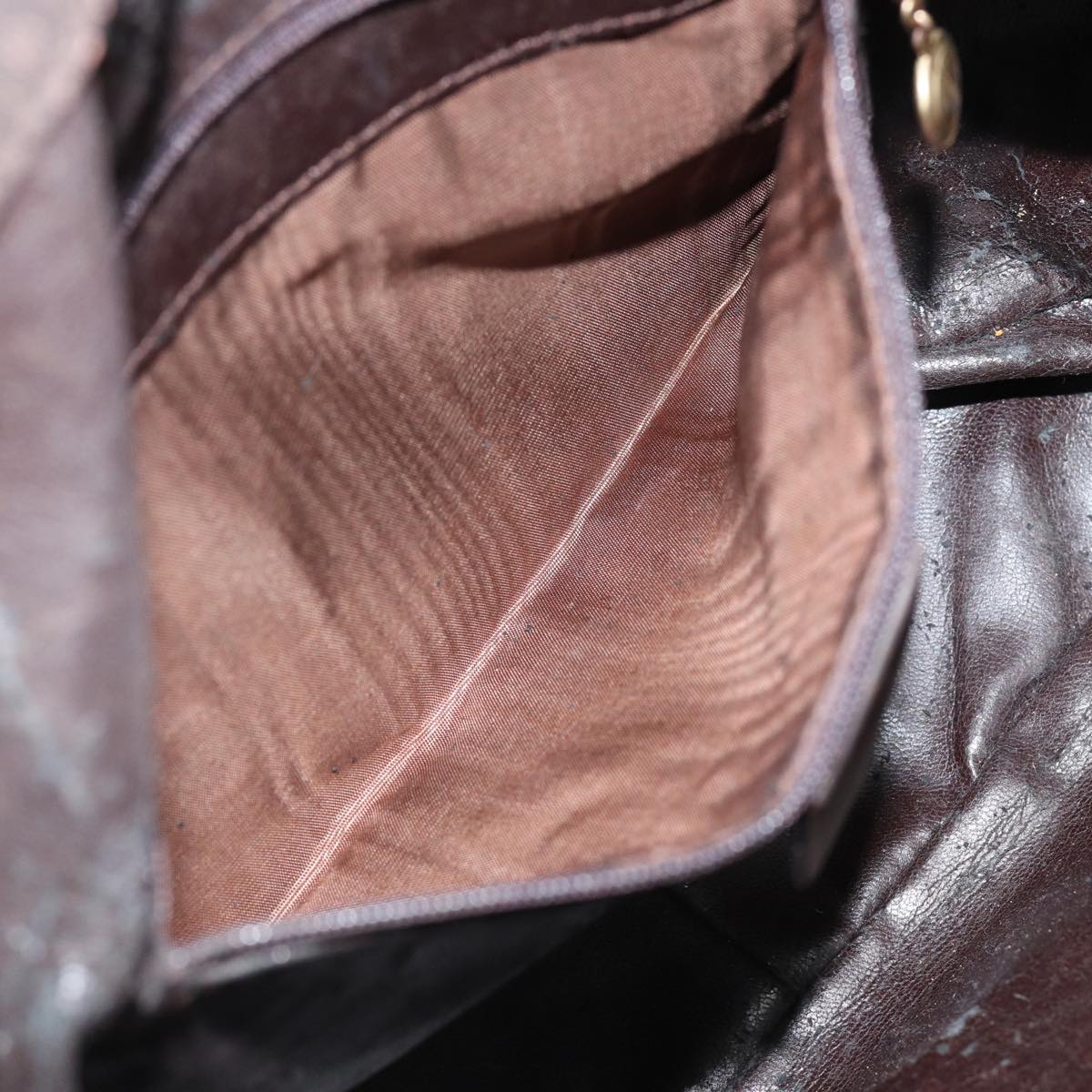 GUCCI Bamboo Hand Bag Suede 2way Brown 001 1705 1638 78790