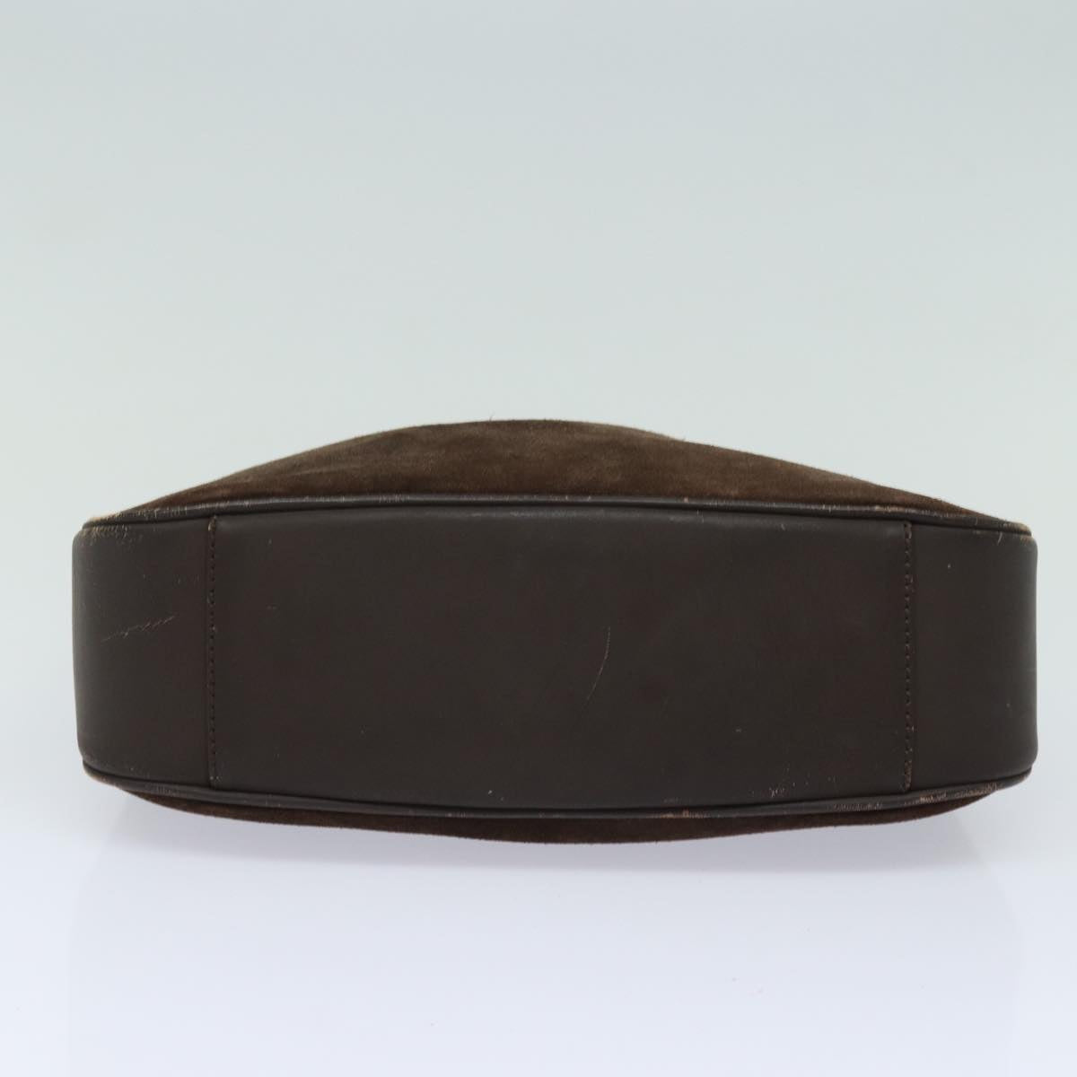 GUCCI Bamboo Hand Bag Suede 2way Brown 001 1705 1638 78790