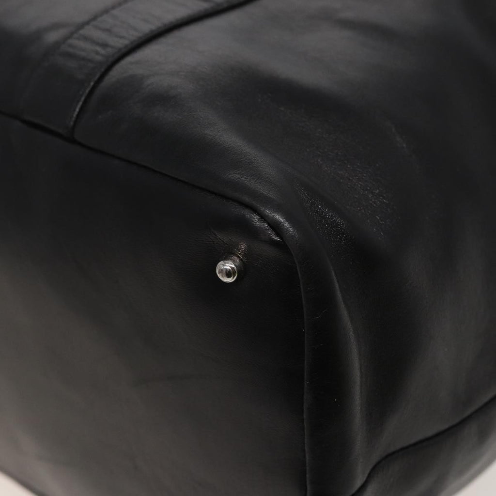GUCCI Bamboo Hand Bag Leather Black 002 2058 0412 5 78791