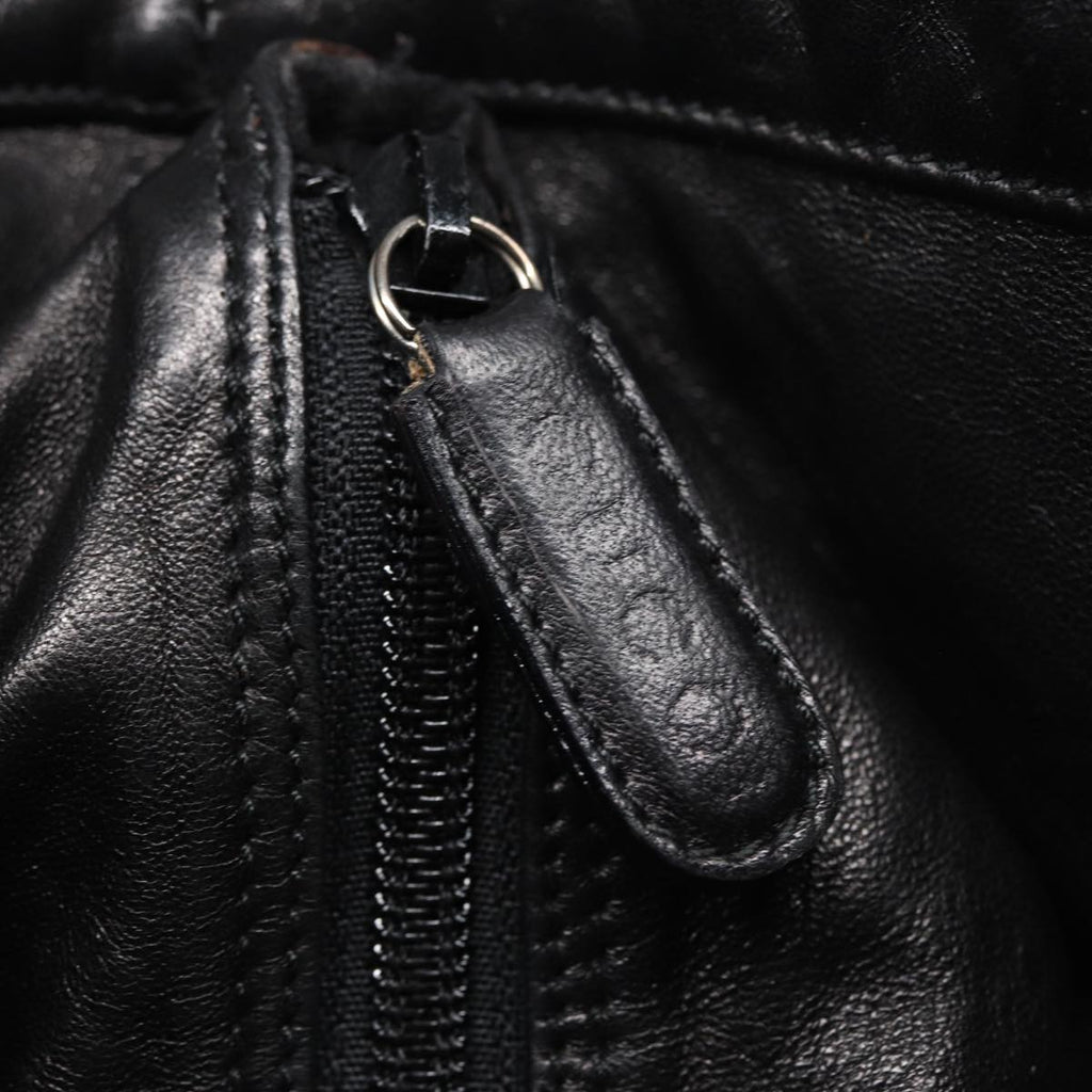 GUCCI Bamboo Hand Bag Leather Black 002 2058 0412 5 78791