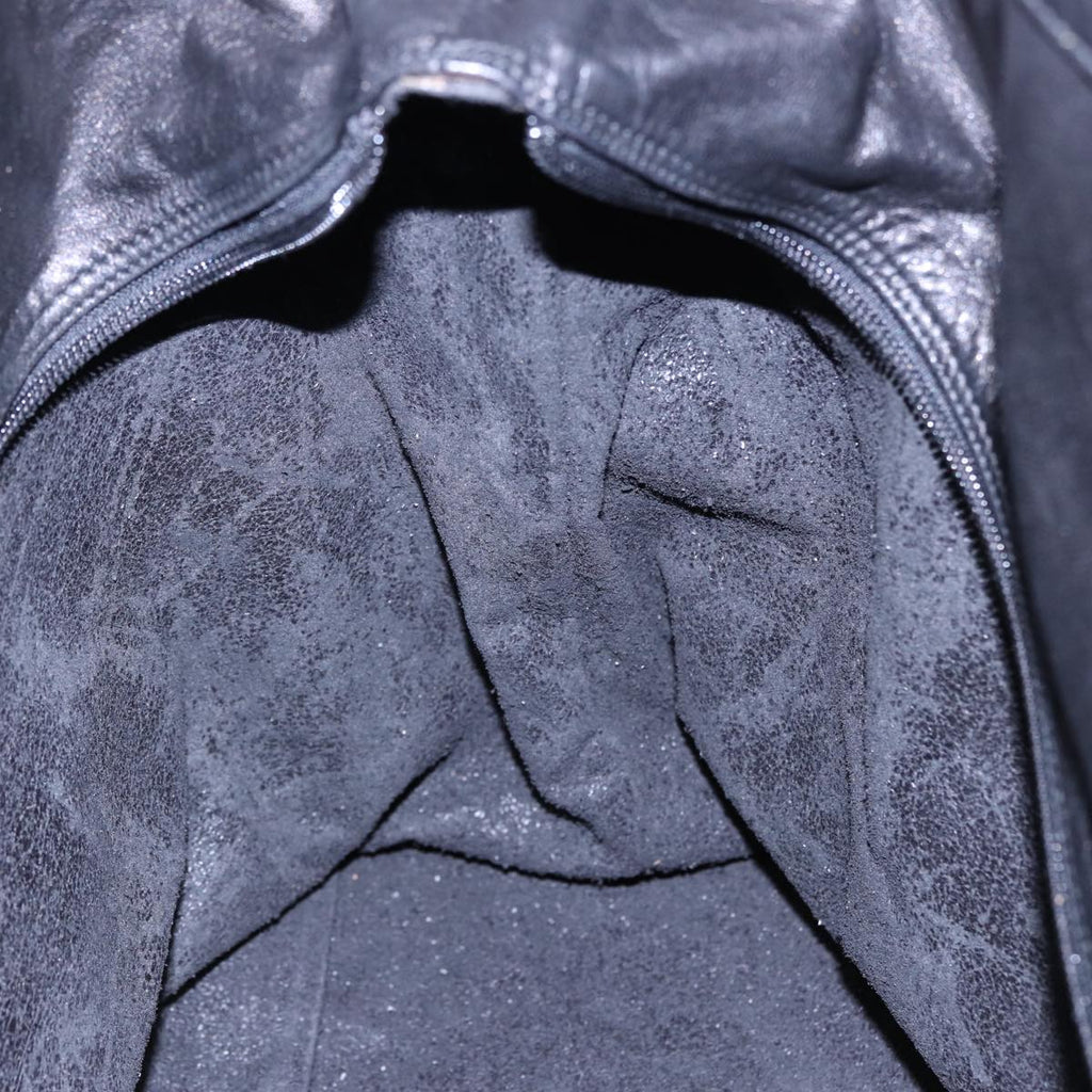 GUCCI Bamboo Hand Bag Leather Black 002 2058 0412 5 78791