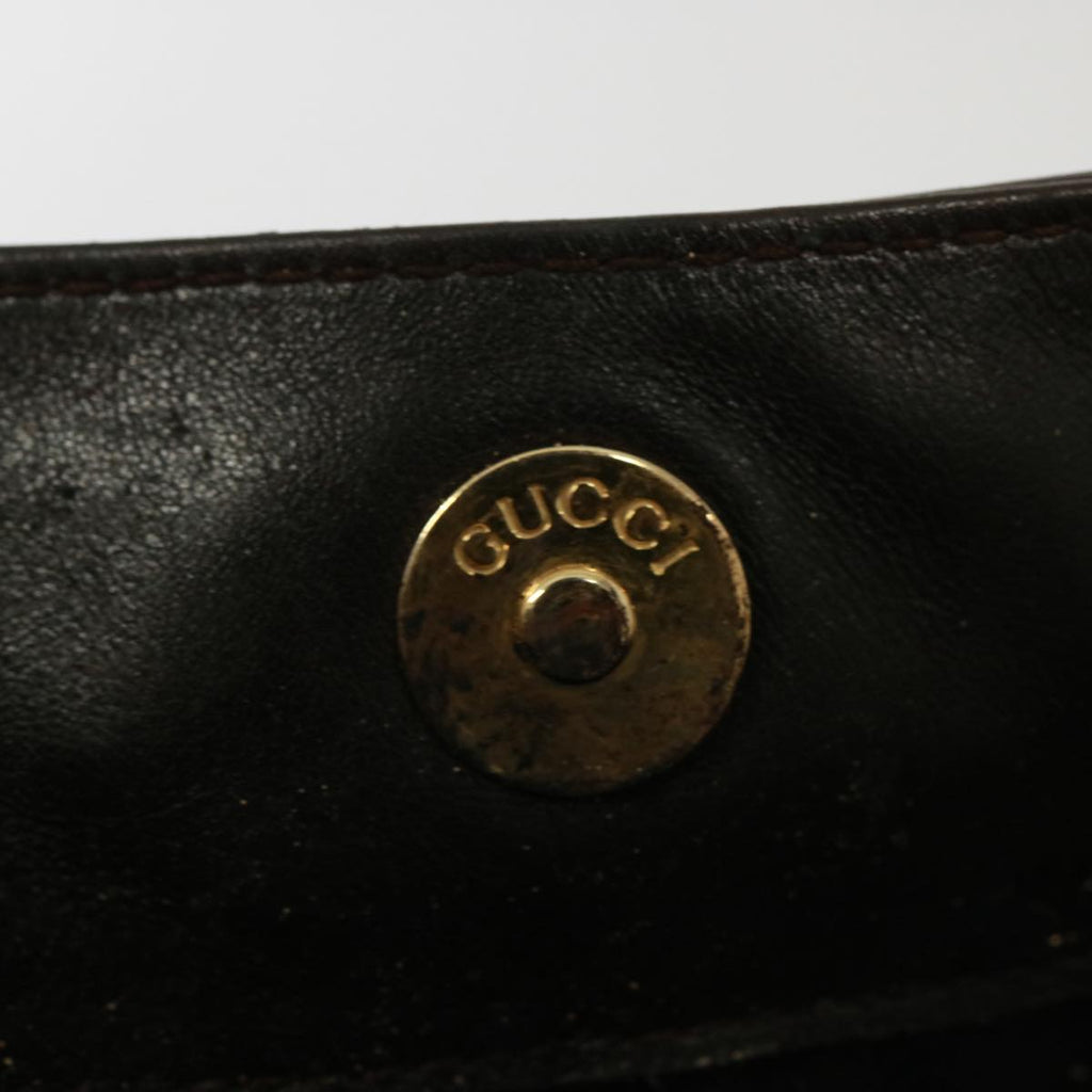 GUCCI Bamboo Hand Bag Leather 2way Brown 001 1638 78793