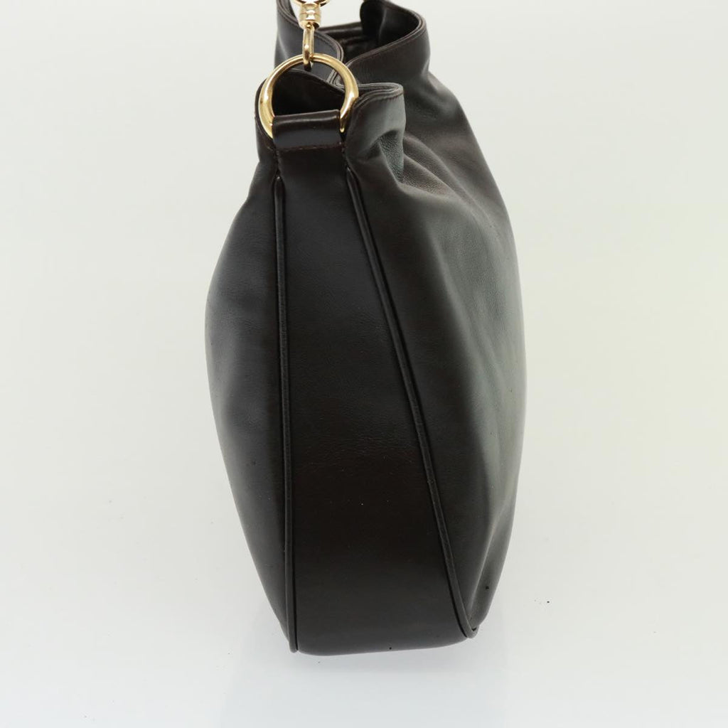 GUCCI Bamboo Hand Bag Leather 2way Brown 001 1638 78793
