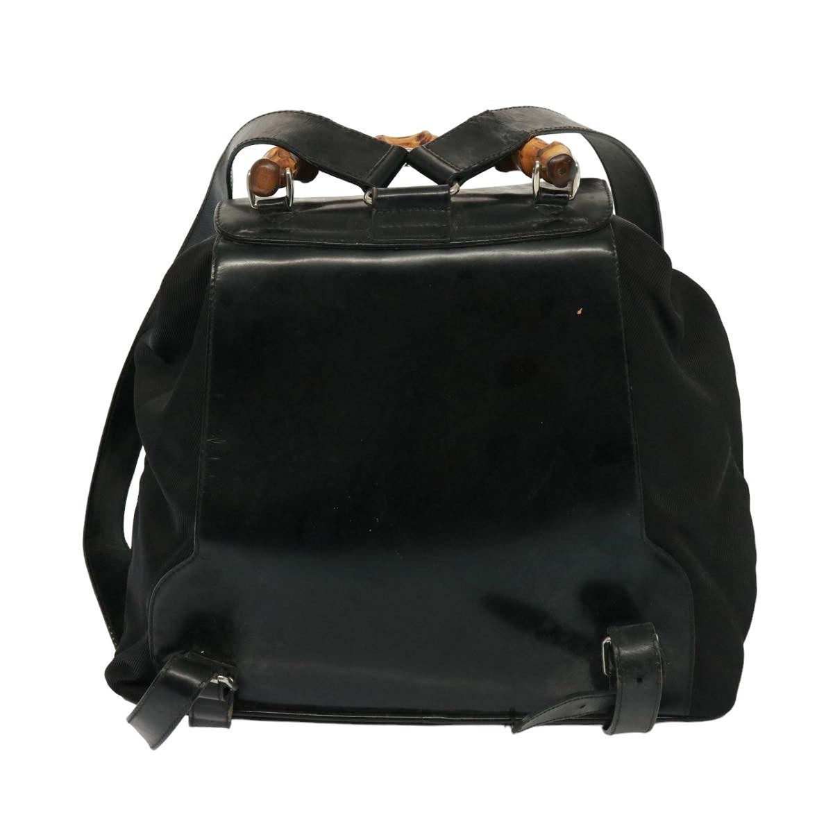 GUCCI Bamboo Backpack Nylon Black 003 2058 0016 5 78797