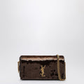 Saint Laurent Mini Kate 99 Brown Bag With Sequins Women