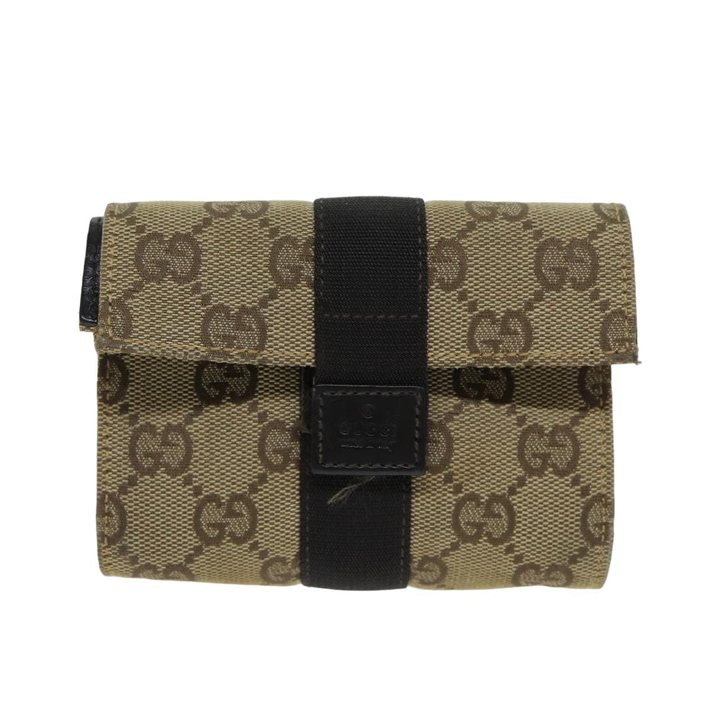 GUCCI GG Canvas Pouch Beige 78836