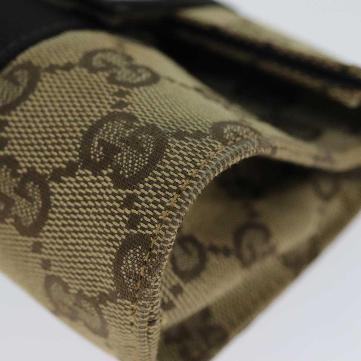 GUCCI GG Canvas Pouch Beige 78836