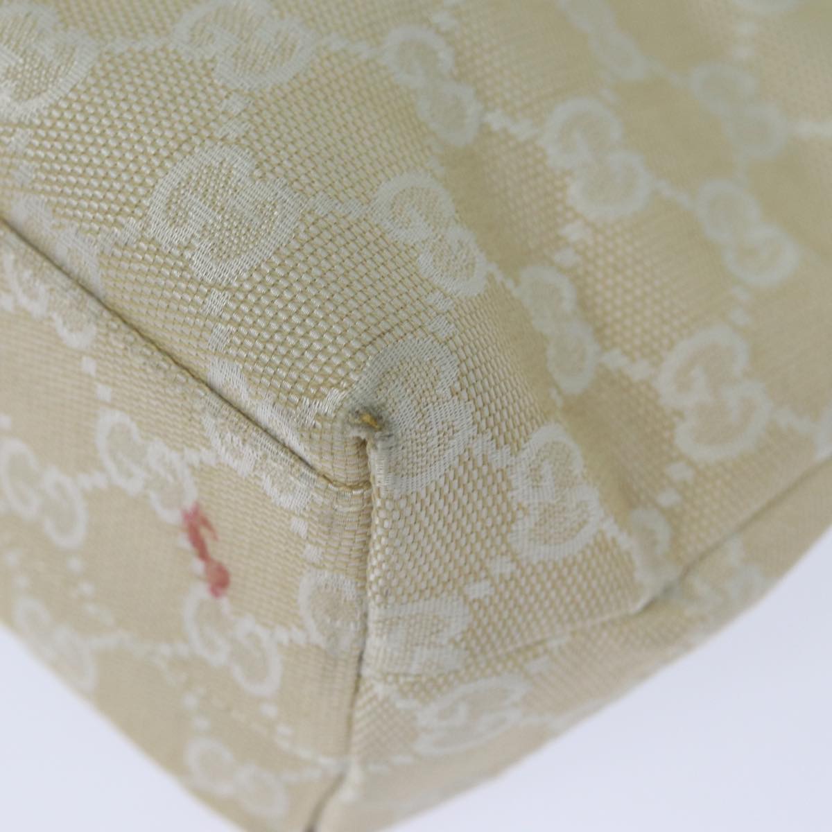 GUCCI GG Canvas Shoulder Bag White 002 1075 78892