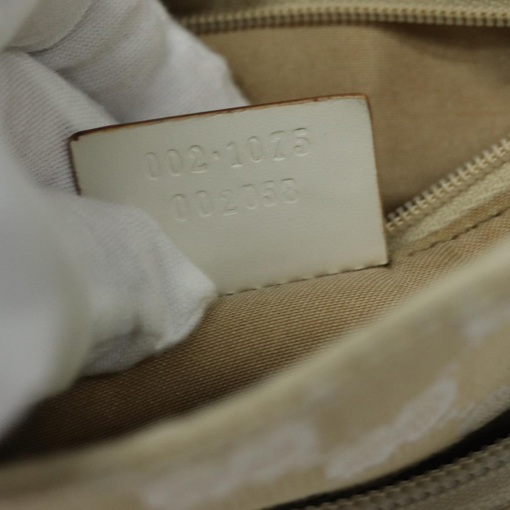 GUCCI GG Canvas Shoulder Bag White 002 1075 78892