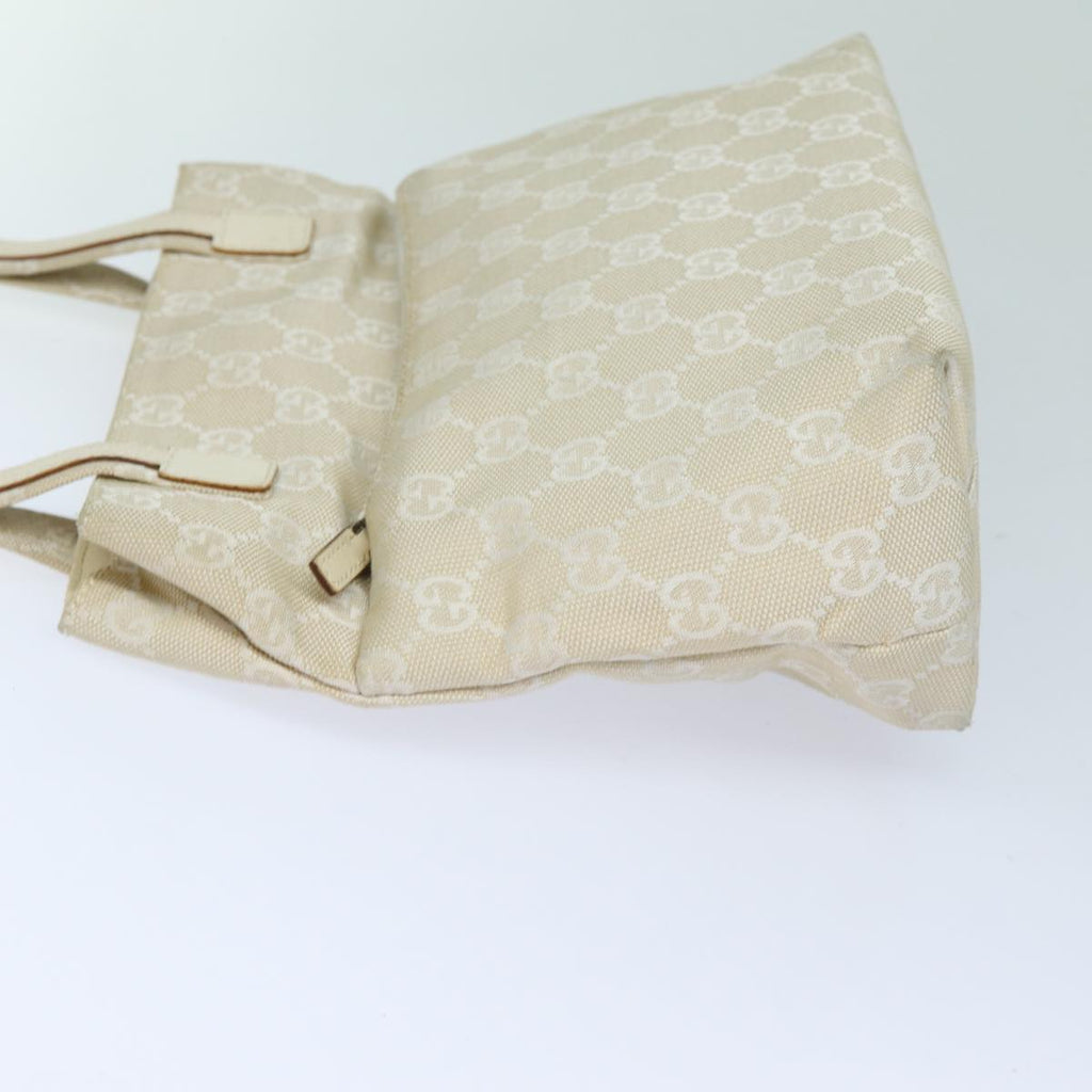 GUCCI GG Canvas Shoulder Bag White 002 1075 78892