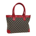 GUCCI GG Canvas Hand Bag Beige Red 002 1119 78907
