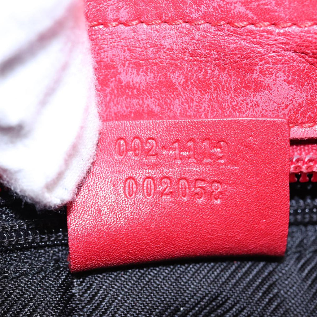 GUCCI GG Canvas Hand Bag Beige Red 002 1119 78907
