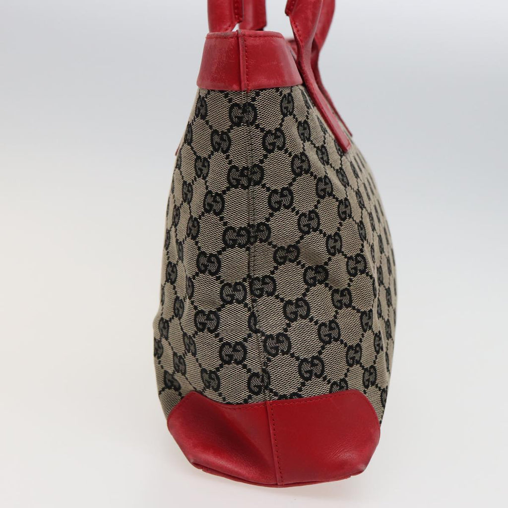 GUCCI GG Canvas Hand Bag Beige Red 002 1119 78907