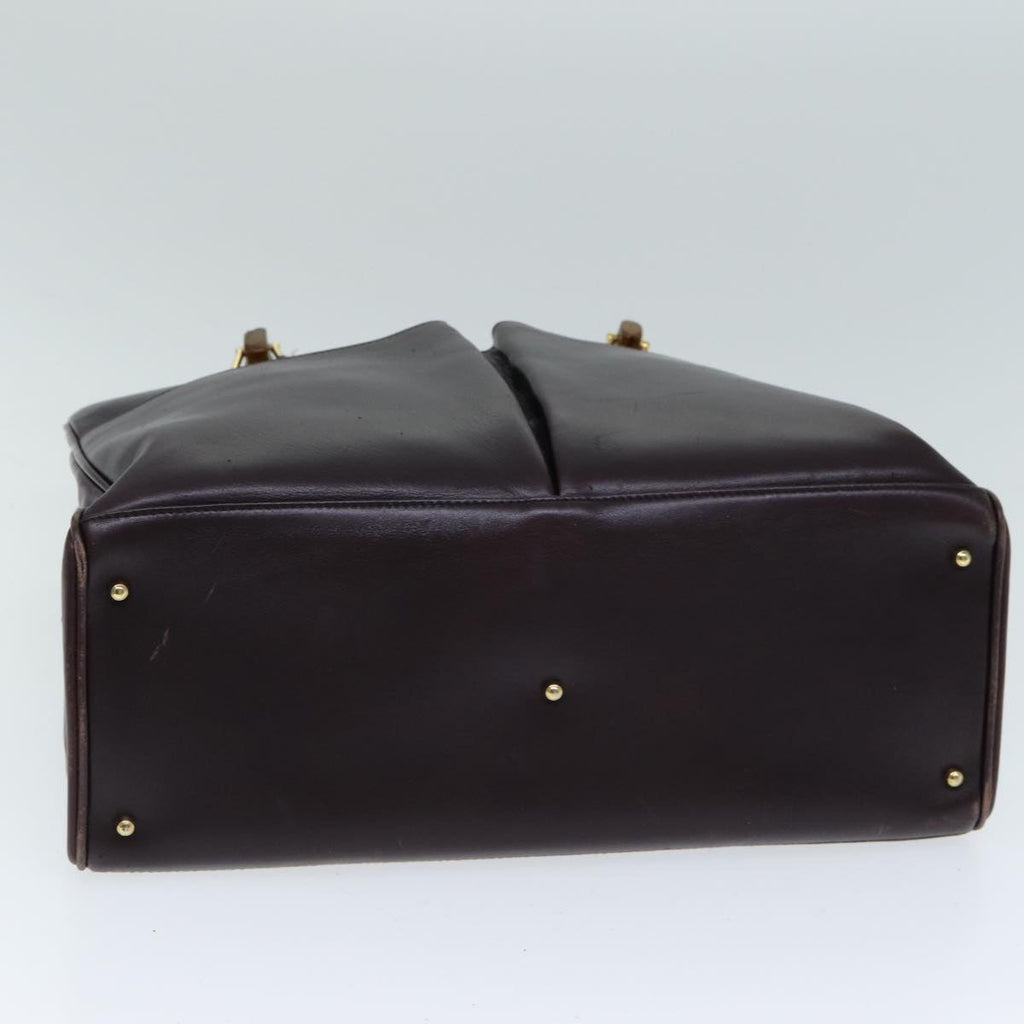 GUCCI Bamboo Hand Bag Leather 2way Purple 002 2855 0322 0 78914