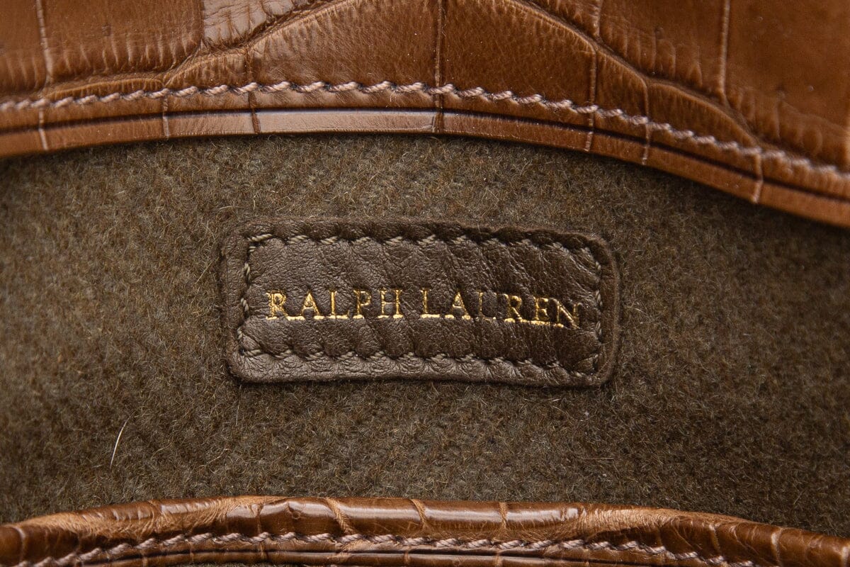 Ralph Lauren Brown Croc Handbag