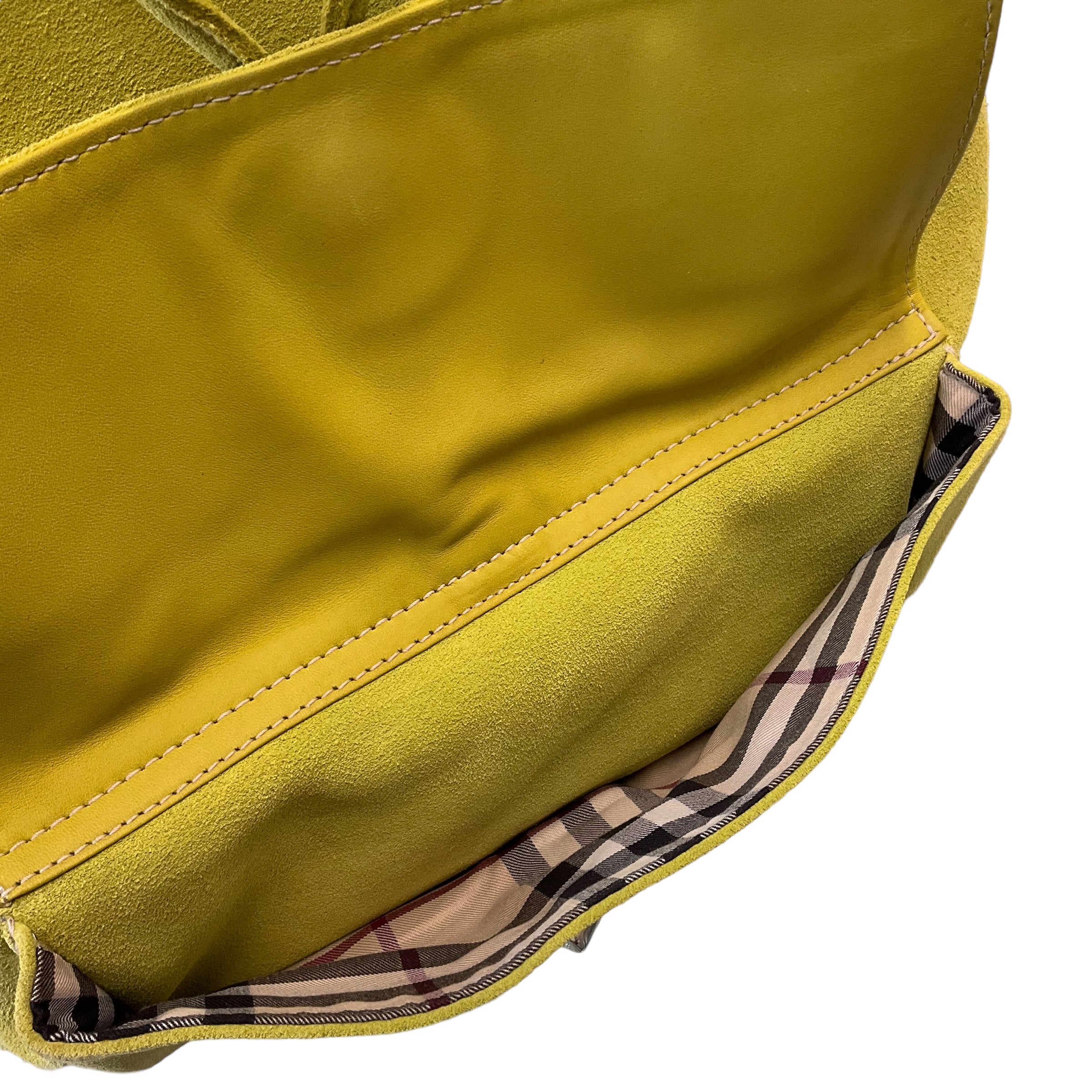 Burberry Suede Hobo Shoulder Bag