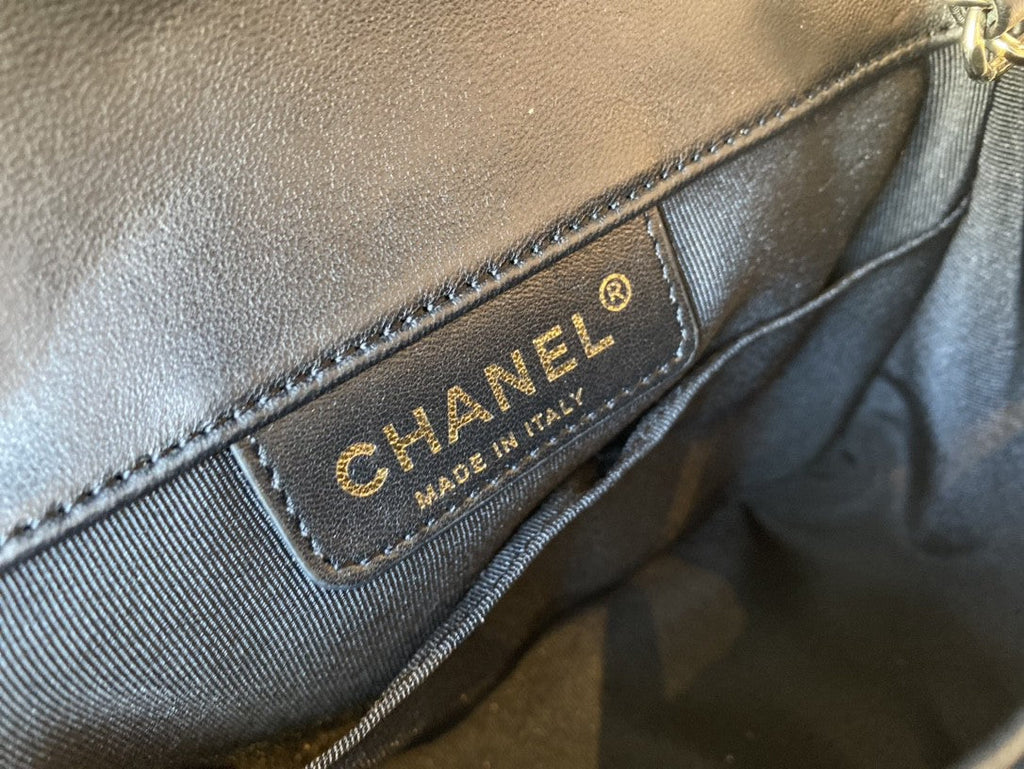 CHLSmall Flap Bag Gold Hardware Black For Women, Women’s Handbags, Shoulder Bags 7.5in/19cm AS2232