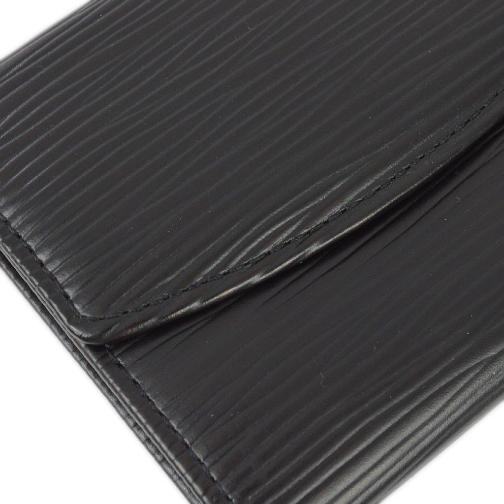 Louis Vuitton 1998 Black Epi Porte Monnaie Simple Coin Purse Wallet M63412