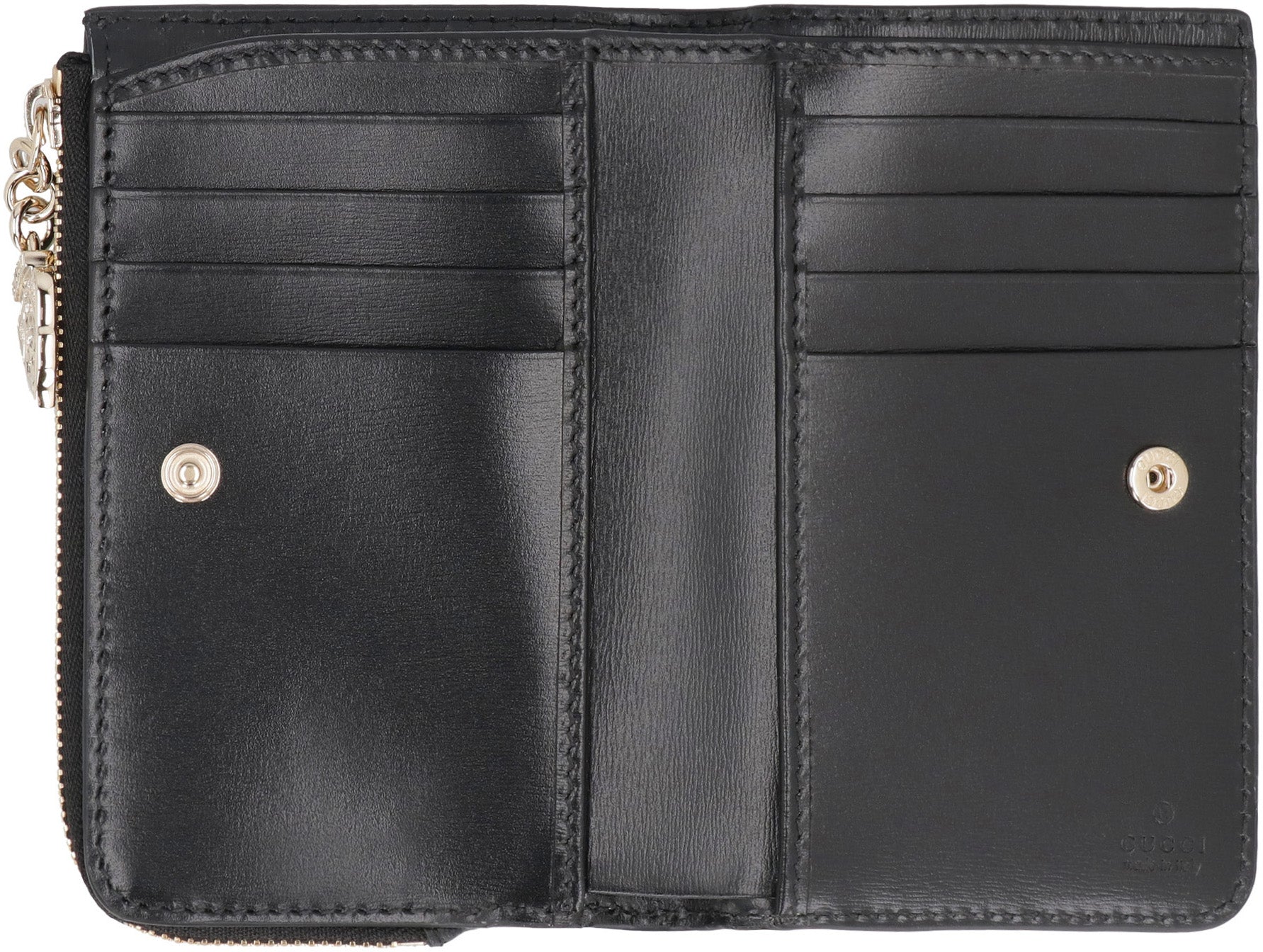 GUCCI Mini Canvas Wallet with Leather Accents
