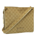 GUCCI GG Canvas Shoulder Bag Beige 91762 79100