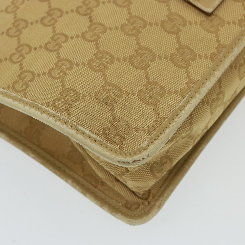 GUCCI GG Canvas Shoulder Bag Beige 91762 79100
