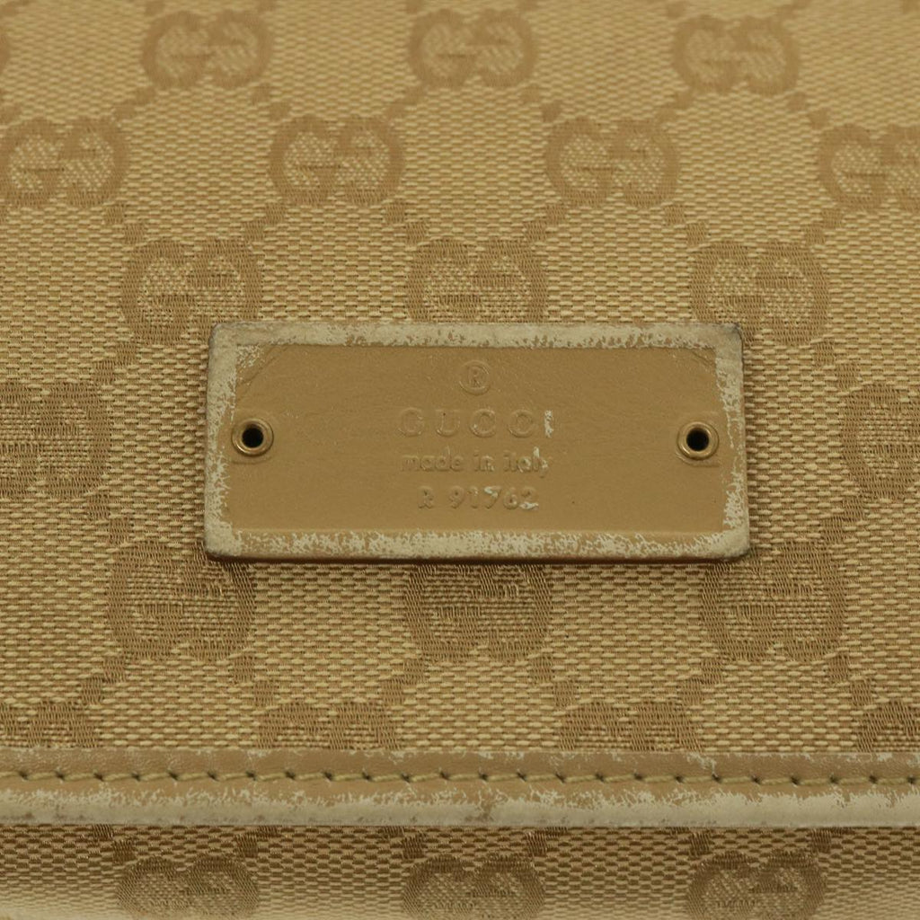 GUCCI GG Canvas Shoulder Bag Beige 91762 79100