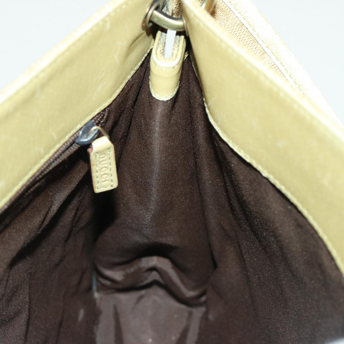 GUCCI GG Canvas Shoulder Bag Beige 91762 79100