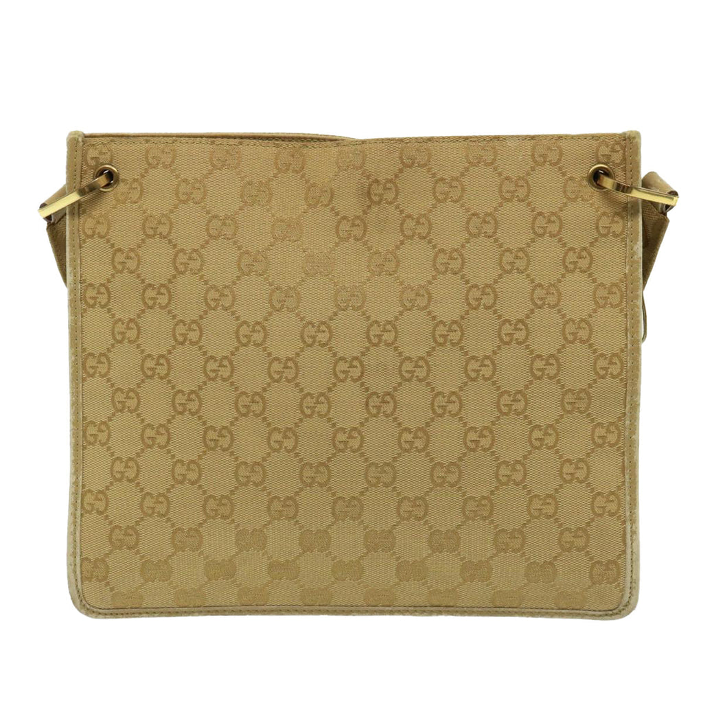 GUCCI GG Canvas Shoulder Bag Beige 91762 79100