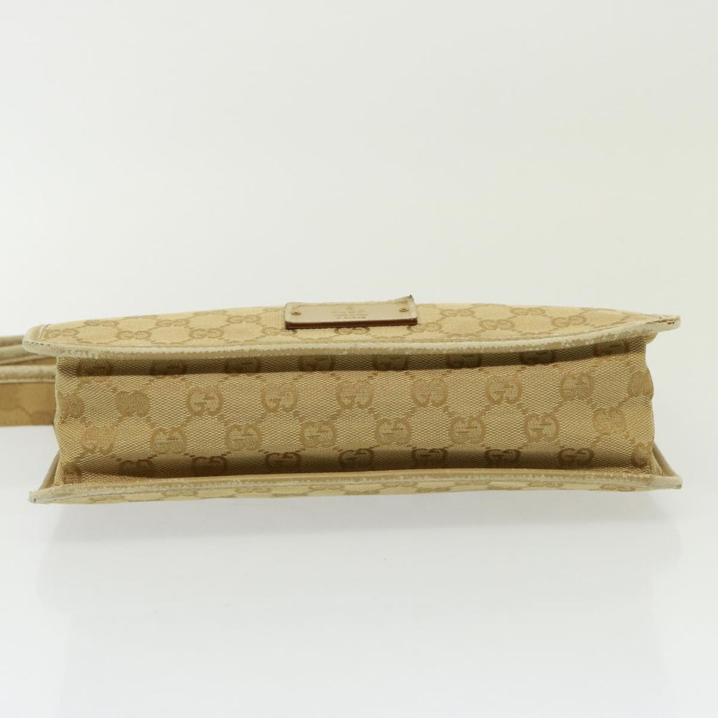 GUCCI GG Canvas Shoulder Bag Beige 91762 79100