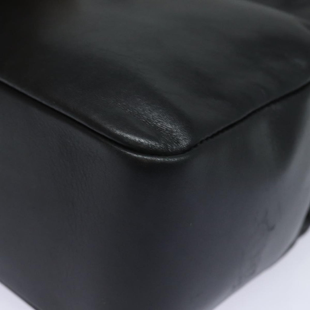GUCCI Bamboo Hand Bag Leather Black 79132