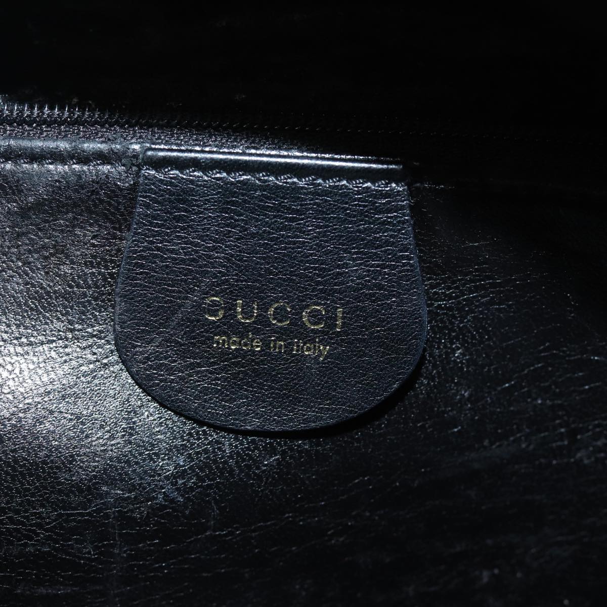 GUCCI Bamboo Hand Bag Leather Black 79132
