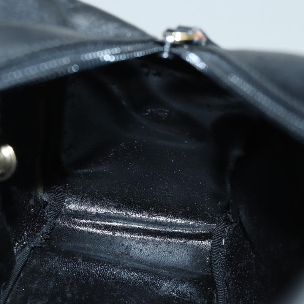 GUCCI Bamboo Hand Bag Leather Black 79132